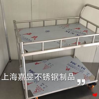 。不锈钢双层推车防静电推车平板车周转车工具车小货车静音手推车