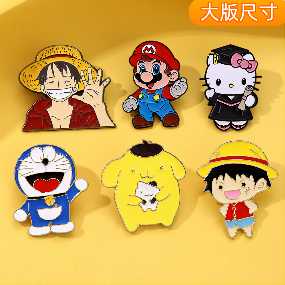 卡通动漫人物金属徽章服装胸针