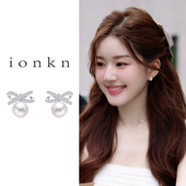 蝴蝶结珍珠款 轻奢耳环小众简约耳饰 耳夹女无耳洞独特高级耳钉新款