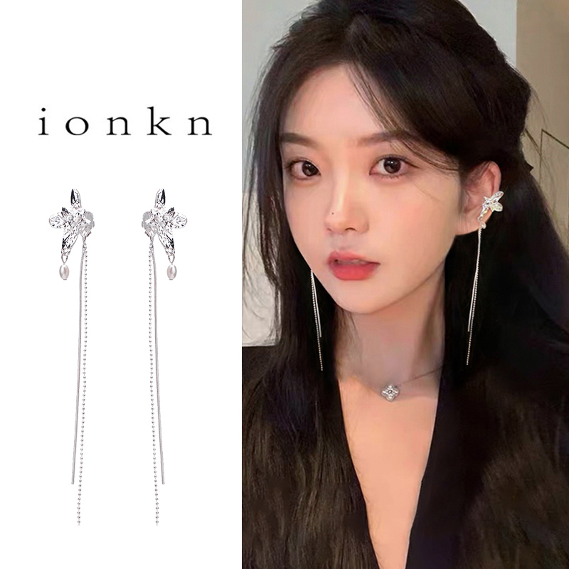 巨好看银色流苏耳环女独特漂亮