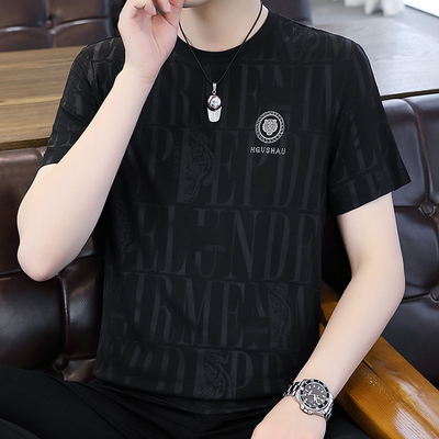 205夏季新款男士冰丝短袖T恤