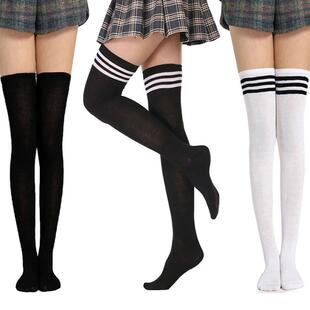 Thigh High Socks Striped Women Sexy Long Stockings Female Ov