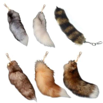 Cute Animal Tail Keychain Personalized Fur Pendant Key Chain
