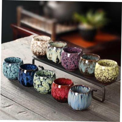 Kiln Change Ceramic Tea Cup Porcelain Kung Fu Cups set