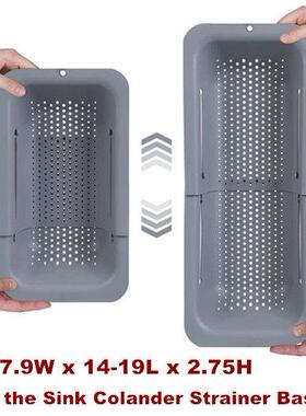 Over the Sink Colander Strainer Basket Drainer Collapsible