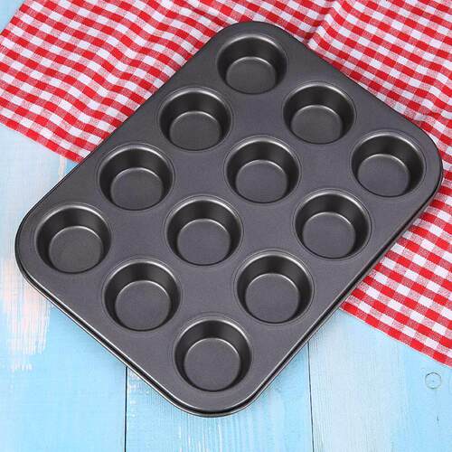 6 12 Cups DIY Cupcake Baking Tray Tool Egg Tart cake Mould