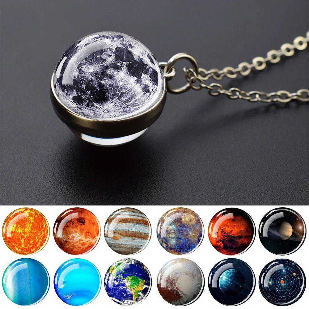 Solar System Universe Space Moon Sun Earth Planet Necklaces
