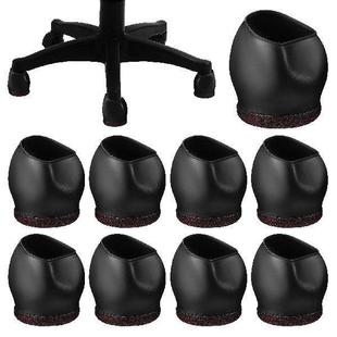 10 Pcs Chair Caster Covers Wheel Stoppers for Desk Chairs