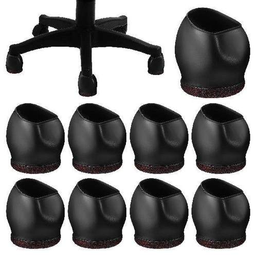 10 Pcs Chair Caster Covers Wheel Stoppers for Desk Chairs