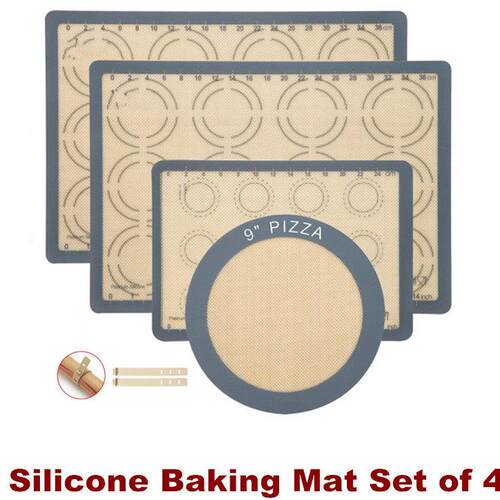 Silicone Baking Mat Reusable Pizza Bakeware Making Macaroon