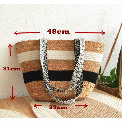 Straw Tote Bag Beach Summer Handwoven Shoulder Bags