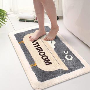 Thickened cute imitation cashmere anti-slip mat bathroom toi