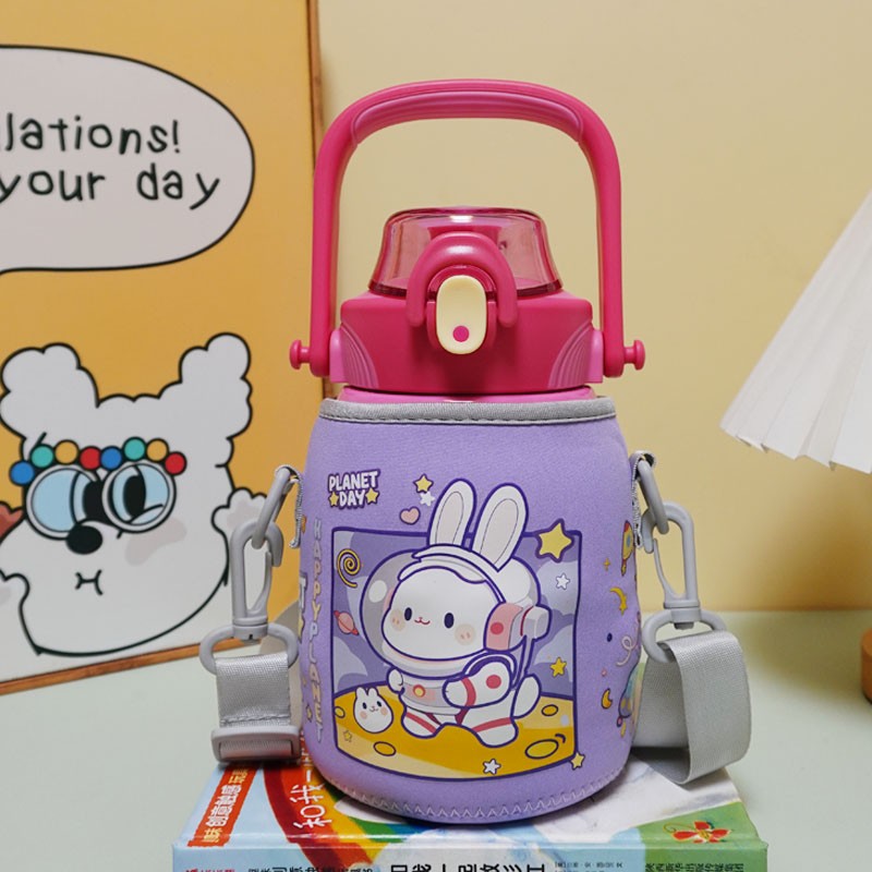 迪士尼儿童大肚杯套保温杯套斜挎
