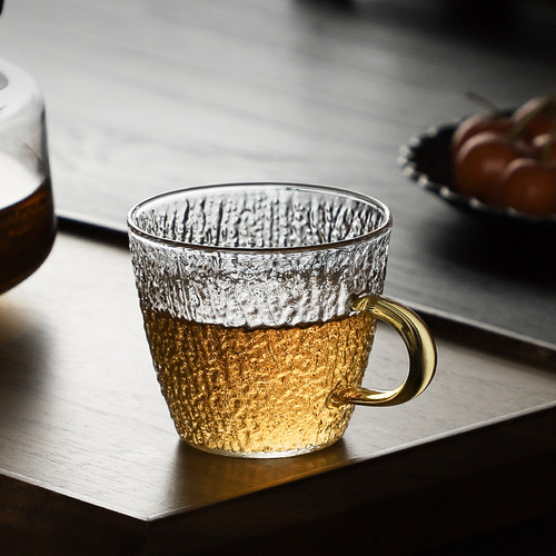 玻璃茶杯带把品茗杯功夫茶具