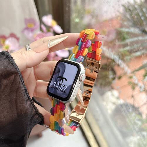 夏款椭圆树脂适用苹果手表iWatch11/s10小众表带789代41/45mm腕带