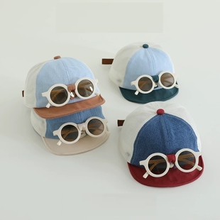 儿童帽子2026夏季新款超韩洋气男宝棒球帽婴幼儿太阳帽牛仔软檐帽
