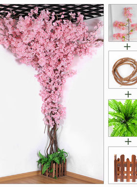 2025新款跨境仿真树假树藤婚庆花枝塑料装饰客厅绿植枯藤树藤蔓