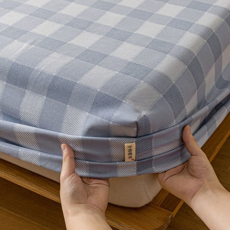 A类纯棉床笠新疆棉全棉床罩席梦思保护套1.5米1.8米单层床垫罩