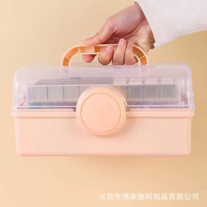 三层转转箱咕卡手账收纳箱化妆品收纳盒美术美甲工具储物收纳置物,收纳整理,首饰盒,淘宝优惠券,粉丝福利购,淘宝优惠卷