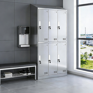304不锈钢更衣柜工厂无尘车间浴室员工储物柜多门鞋子碗筷收纳柜