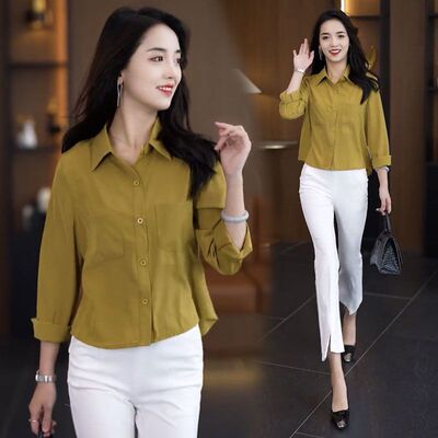 时尚百搭日系衬衫女外穿上衣遮肉