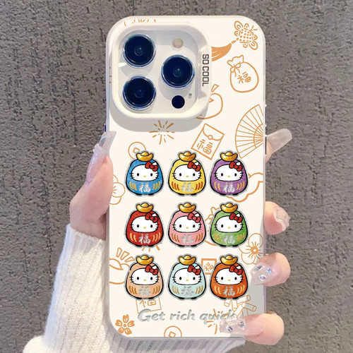 福娃Kitty凯蒂猫适用GT8真我Neo7Turbo手机壳GTNeo5/Neo6SE彩银磨砂Realme151413Pro+高级感V70sV60V50V25V13