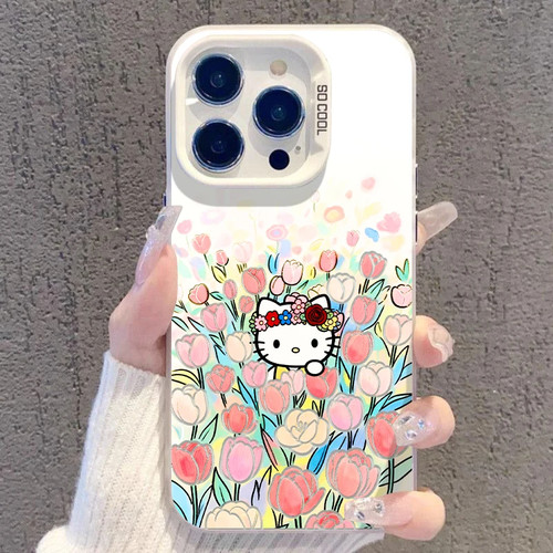 玫瑰凯蒂猫适用GT8真我Neo7Turbo手机壳GTNeo5/Neo6SE彩银磨砂Realme151413Pro+少女学生高级感V70sV60V50V25