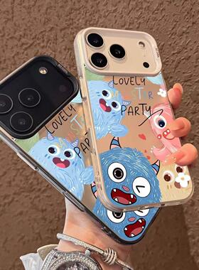 可爱小怪兽合影适用vivoS50ProminiS30s20s19s18s17手机壳彩银磨砂X300X200S学生Y500y300Ty200iy100iy78y36m