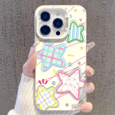 多巴胺星星适用iPhone17Air/16Promax手机壳彩银磨砂苹果111213mini/1415Plus学生XRXS高级感SE3代6s/78Plus