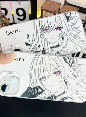 崩铁彩绘丝柯可适用iPhone17Air/16Promax手机壳彩银磨砂苹果12/13mini/1415学生XRXS高级感SE3代6s/7/8Plus