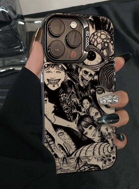 漫画恶魔之女适用真我GTNeo7Turbo手机壳GTNeo5/Neo6SE彩银磨砂Realme151413Pro+高级感学生V13V25V50V60SV70