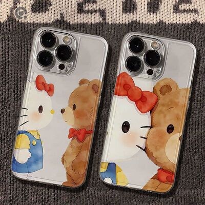 小熊凯蒂猫适用vivoS60S50Promini手机壳透明S30S20s19s18s17s16s15学生X300sX200x100x90x80x70x23x9s软T1x