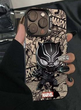 新款漫威黑豹适用一加ACE6T/5至尊版手机壳一加1513T12/11R彩银磨砂ACE5竞速版学生OnePlusACE3V/2Pro保护套