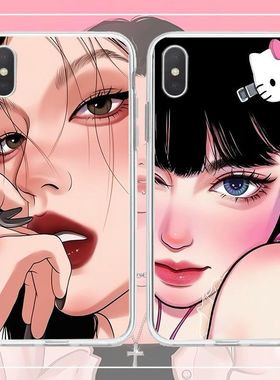 韩系辣妹美少女适用OPPOReno1514手机壳透明K12K13Turbo软FindX9Pro/X8S+X7Ultra学生A3A5活力版a58a93a96a97