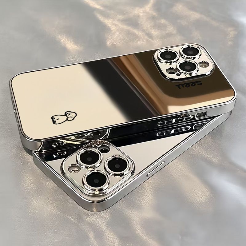 端坐迷你小狗适用一加Turbo6XPro手机壳ACE5至尊版1+ACE5竞速版镜面一加15/13T/1211R一加ACE3V/2Pro电镀学生