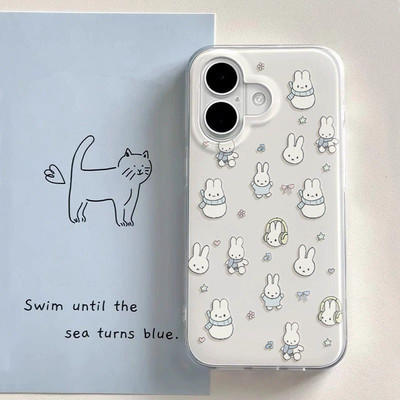 围巾米菲兔适用iQOOZ10Turbo+Z9手机壳iQOONeo109SPro+87竞速版65SE白底爱酷iQOO151312少女生U1U3x标准版U5e