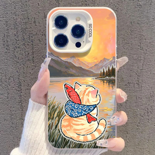 侠客可爱小猫适用iPhone17Air/16Promax手机壳彩银磨砂苹果1213mini/1415Plus学生XRXS高级感SE3代6s/78Plus