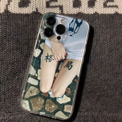 创意格局女孩适用OPPOReno1514手机壳透明K12K13Turbo软FindX9Pro/X8S+X7Ultra学生A1A3A5活力版a58a93a96a97