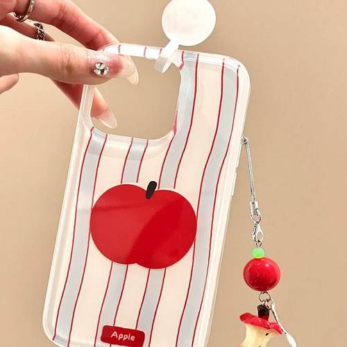 条纹红苹果链条适用vivos20s19s18s17手机壳x200x100s少女生y100iy78+y52ty37y36my35y33Ty31sy30标准版y17s