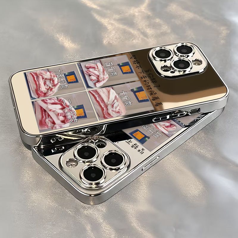 镜面不减肥的后果适用苹果17Air/16ProMax手机壳iPhone15141312Promax软边XR/XS少女学生SE3代7/8Plus小红书 - 实物图