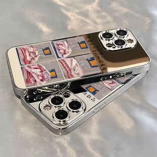镜面不减肥的后果适用苹果17Air/16ProMax手机壳iPhone15141312Promax软边XR/XS少女学生SE3代7/8Plus小红书