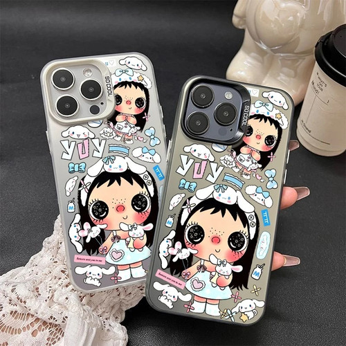 蓝碎花女孩适用GT8真我Neo7Turbo手机壳GTNeo5/Neo6SE彩银磨砂Realme1514Pro+V70sV60V50V25少女学生Q5狂欢版