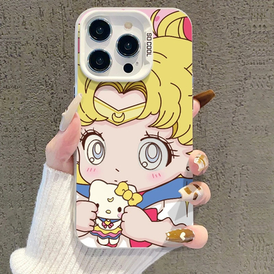 Q版卡通美少女适用vivoS60S50Promini手机壳S30s20s19s18s17s16彩银磨砂X300sX200SX100Ultra学生X90X80X70
