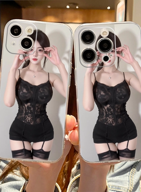 韩系眼镜女孩适用vivoS30S50Promini手机壳透明S20s19s18s17s16s15s12学生X300X200x100Sx90x80x70x23x9软T1x