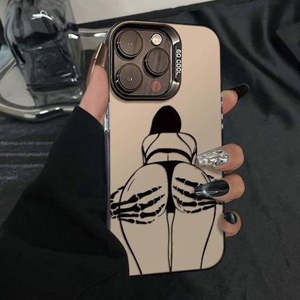 趣味骷髅猪手适用iQOOZ10Turbo+Z9Z8xZ7i手机壳iQOONeo11109SPro+87竞速版6SE彩银磨砂学生爱酷iQOO15131211s