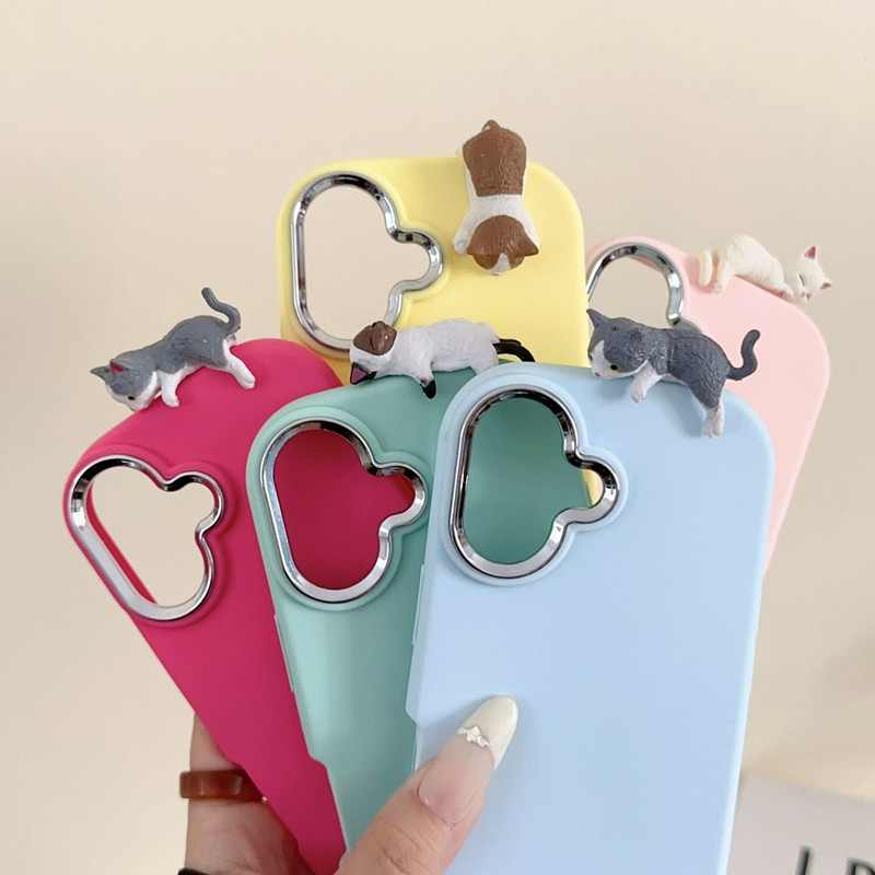 多巴胺趣味可爱立体趴趴猫适用真我GTneo闪速版手机壳大师版GT7pro/Neo2T软V13V20V50SV60软11/12少女Q5iQ3t