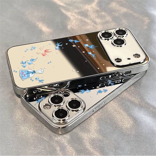 镜面简约小蓝鱼适用iQOOZ10Turbo+Z9Z8Z7Z6x手机壳iQOO15131211爱酷iQOONeo11109SPro+87竞速版6SE学生U5x