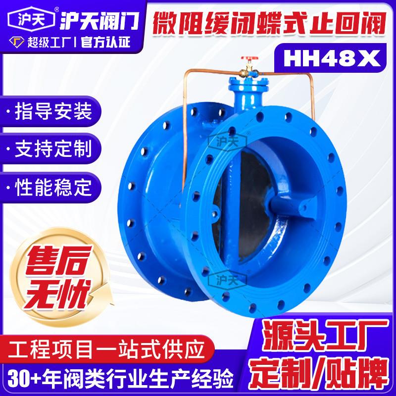 止回阀微阻缓闭蝶式止回阀缓闭式止回阀HH48X HH49X HH46X