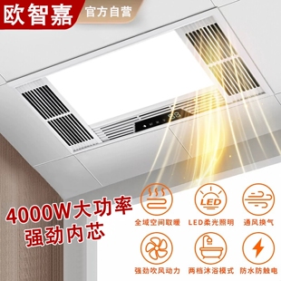 欧智嘉风暖浴霸照明排气扇一体卫浴霸生间浴室浴霸取暖五合一一体