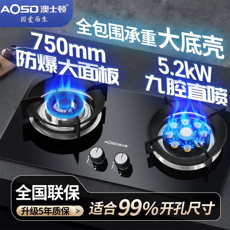 澳士顿煤气灶家用猛火燃气灶双灶